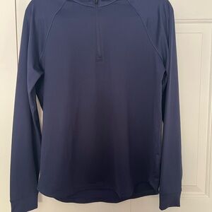 Womens Navy Long Sleeve Quarter Zip Under Armour Top